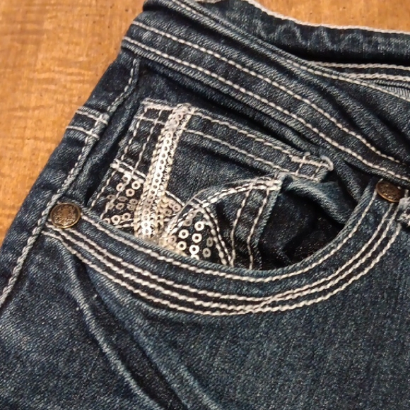 Dots Deep Blue Denim Jeans - Picture 4 of 5